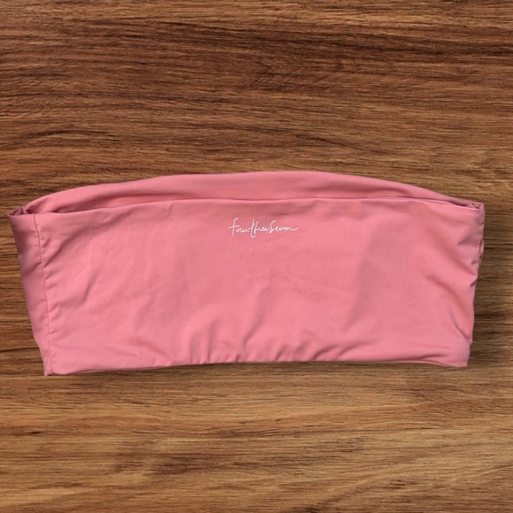 437 Four Three Seven Aubrey Bandeau Swim Top - Dusty Rose - Medium - Picture 2 of 5